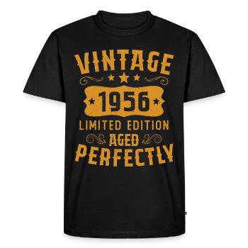 Vintage 1956 Édition Limitée Cadeau D'anniversaire - T-shirt Premium bio Homme - noir - Devant - Nico (187cm)