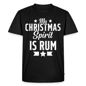 My christmas spirit is rum - T-shirt Premium bio Homme - noir - Devant - Nico (187cm)