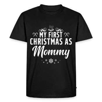 My First Christmas As Mommy - T-shirt Premium bio Homme - noir - Devant - Nico (187cm)