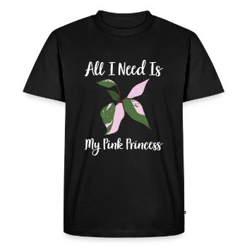Jardinier amateur | Plantes d’intérieur Plantes Cadeaux - T-shirt Premium bio Homme - noir - Devant - Nico (187cm)