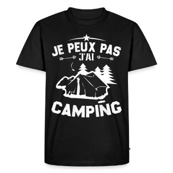 Je Peux Pas J'ai Camping - T-shirt Premium bio Homme - noir - Devant - Nico (187cm)