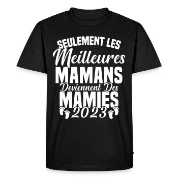 Les Meilleures Mamans Deviennent des Mamie 2023 - T-shirt Premium bio Homme - noir - Devant - Nico (187cm)