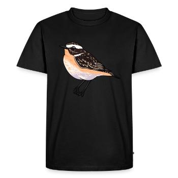 Tarier des prés Oiseau de l'année Tarier des prés - T-shirt Premium bio Homme - noir - Devant - Nico (187cm)
