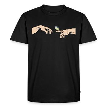 Mésange bleue Oiseau de l'année Mésange bleue - T-shirt Premium bio Homme - noir - Devant - Nico (187cm)