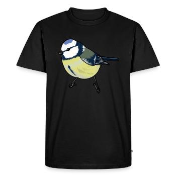 Mésange bleue Oiseau de l'année Mésange bleue - T-shirt Premium bio Homme - noir - Devant - Nico (187cm)