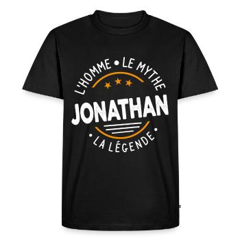 Jonathan L'Homme Le Mythe La Légende Cadeau Humour - T-shirt Premium bio Homme - noir - Devant - Nico (187cm)