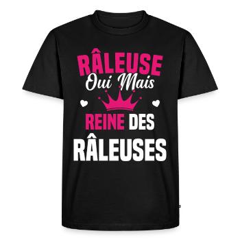 Reine des râleuses - T-shirt Premium bio Homme - noir - Devant - Nico (187cm)