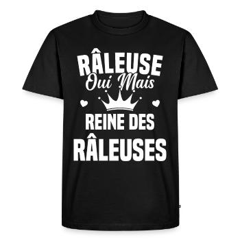 Reine des râleuses - T-shirt Premium bio Homme - noir - Devant - Nico (187cm)
