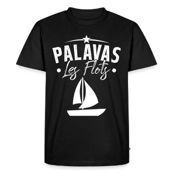 palavas les flots bateau herault cadeau - T-shirt Premium bio Homme - noir - Devant - Nico (187cm)
