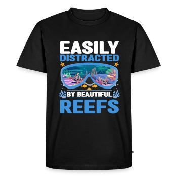 Dive - Men's Premium Organic T-Shirt - black - Front - Nico (187cm)