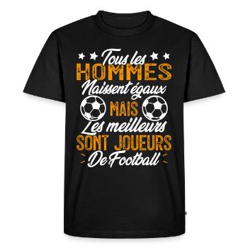 les hommes sont les meilleurs joueurs de football - T-shirt Premium bio Homme - noir - Devant - Nico (187cm)