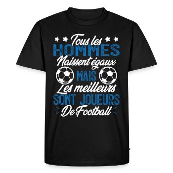 les hommes sont les meilleurs joueurs de football - T-shirt Premium bio Homme - noir - Devant - Nico (187cm)