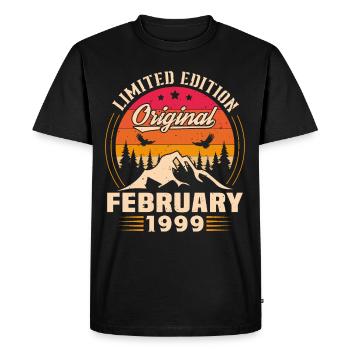 Cadeau D'anniversaire Nées En Février 1999 - T-shirt Premium bio Homme - noir - Devant - Nico (187cm)