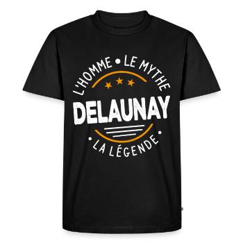 Delaunay L'Homme Le Mythe La Légende - T-shirt Premium bio Homme - noir - Devant - Nico (187cm)