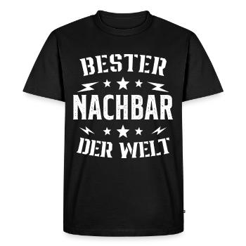 Meilleur Voisin Du Monde Humour Cadeau - T-shirt Premium bio Homme - noir - Devant - Nico (187cm)
