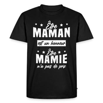 Grand-mère - Être Mamie n'a pas de Prix - T-shirt Premium bio Homme - noir - Devant - Nico (187cm)