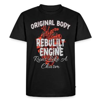 Opération de récupération de chirurgie à cœur ouvert - T-shirt Premium bio Homme - noir - Devant - Nico (187cm)