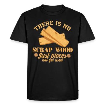 There Is No Scrap Wood Woodworking - Men's Premium Organic T-Shirt - black - Front - Nico (187cm)