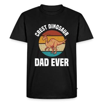 Papa dinosaure - T-shirt Premium bio Homme - noir - Devant - Nico (187cm)