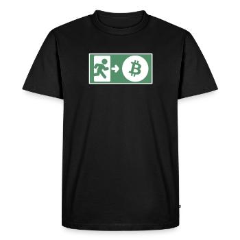 Bitcoin Hodl Cryptocurrencies Trading - Men's Premium Organic T-Shirt - black - Front - Nico (187cm)