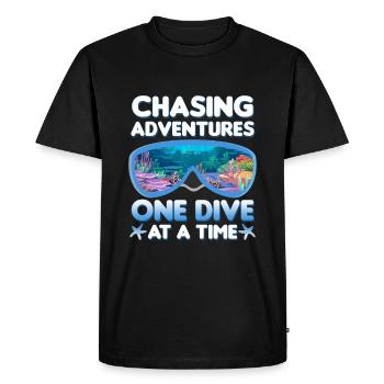 Plongée en mer | Idée cadeau Instructor Diver - T-shirt Premium bio Homme - noir - Devant - Nico (187cm)