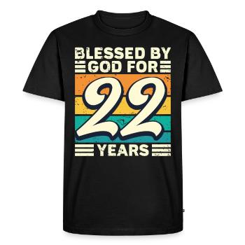 22 années de cadeaux d’anniversaire drôle de dicton - T-shirt Premium bio Homme - noir - Devant - Nico (187cm)