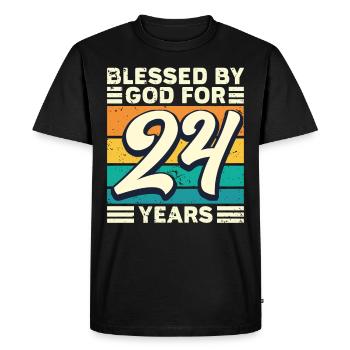 24 années de cadeaux d’anniversaire drôle de dicton - T-shirt Premium bio Homme - noir - Devant - Nico (187cm)