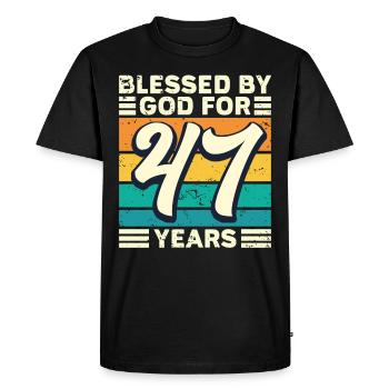 47 années de cadeaux d’anniversaire drôle de dicton - T-shirt Premium bio Homme - noir - Devant - Nico (187cm)