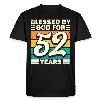 52 années de cadeaux d’anniversaire drôle de dicton - T-shirt Premium bio Homme - noir - Devant - Nico (187cm)