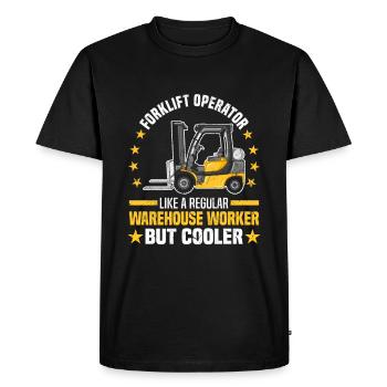 Forklift Driver Forklift Gifts - Men's Premium Organic T-Shirt - black - Front - Nico (187cm)
