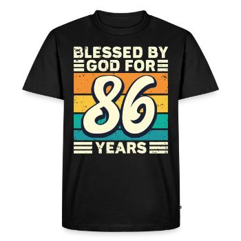 86 années de cadeaux d’anniversaire drôle de dicton - T-shirt Premium bio Homme - noir - Devant - Nico (187cm)