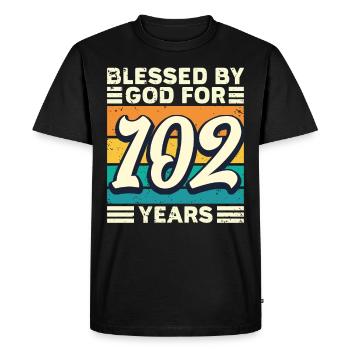 102 années de cadeaux d’anniversaire drôle de dicton - T-shirt Premium bio Homme - noir - Devant - Nico (187cm)