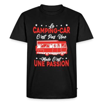 Le Camping Car Est Une Passion Cadeau - T-shirt Premium bio Homme - noir - Devant - Nico (187cm)