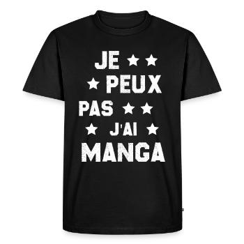 Je Peux Pas J'ai Manga - T-shirt Premium bio Homme - noir - Devant - Nico (187cm)