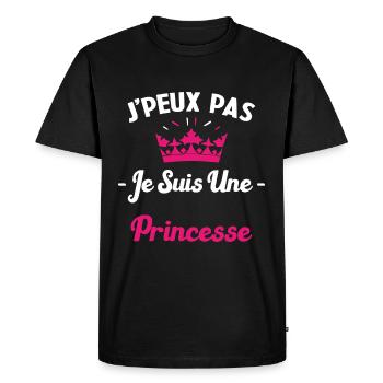 Je Peux Pas Je Suis une Princesse Humour Maman - T-shirt Premium bio Homme - noir - Devant - Nico (187cm)