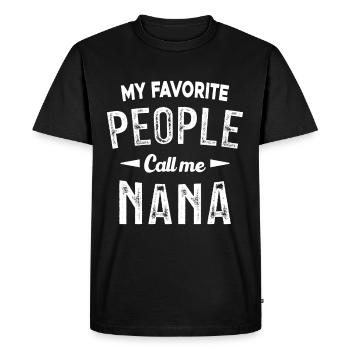 Mes personnes préférées m'appellent Nana - T-shirt Premium bio Homme - noir - Devant - Nico (187cm)