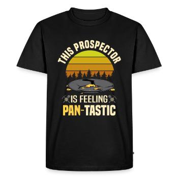 Chemises panoramiques dorées | Dons d’or miniers d’or - T-shirt Premium bio Homme - noir - Devant - Nico (187cm)