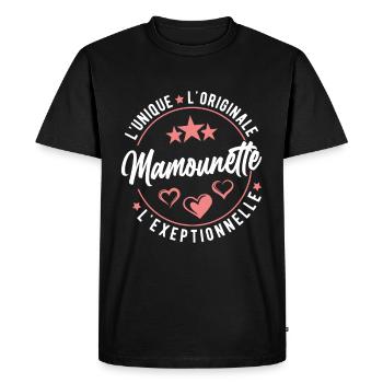 Mamounette L'unique L'originale L'exeptionnelle - T-shirt Premium bio Homme - noir - Devant - Nico (187cm)
