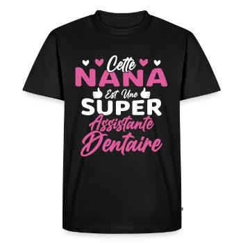 Cette Nana Est Une Super Assistante Dentaire - T-shirt Premium bio Homme - noir - Devant - Nico (187cm)