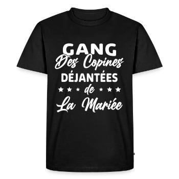 Gang des Copines Déjantées De La Mariée - T-shirt Premium bio Homme - noir - Devant - Nico (187cm)