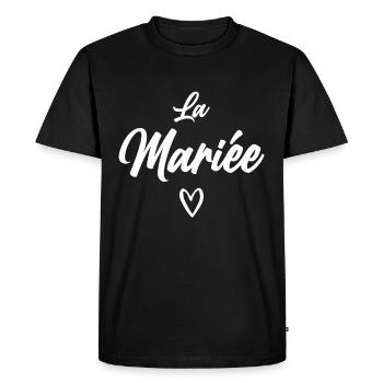 la Mariée Humour EVJF Cadeau - T-shirt Premium bio Homme - noir - Devant - Nico (187cm)