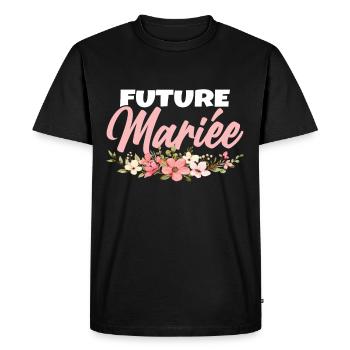 Femme Future Mariée Cadeau Femme EVJF Humour - T-shirt Premium bio Homme - noir - Devant - Nico (187cm)