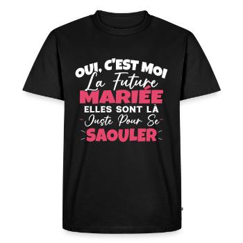 Future Mariée Idée Originale EVJF - T-shirt Premium bio Homme - noir - Devant - Nico (187cm)