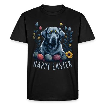 Beautiful beagle dog easter spring beagle - Men's Premium Organic T-Shirt - black - Front - Nico (187cm)