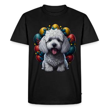 Beautiful poodle dog Easter spring poodle - Men's Premium Organic T-Shirt - black - Front - Nico (187cm)