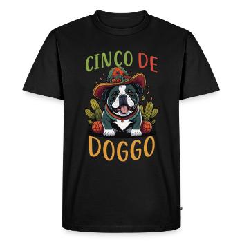 Joyeux Cinco de Mayo Cinco De Doggo Bulldog - T-shirt Premium bio Homme - noir - Devant - Nico (187cm)
