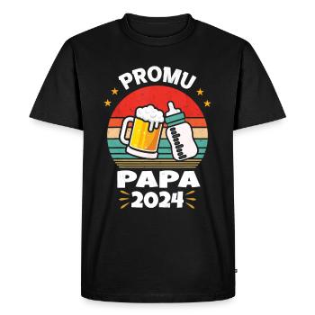Promu Futur Papa 2024 - T-shirt Premium bio Homme - noir - Devant - Nico (187cm)