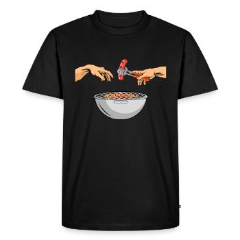 Bratwurst Griller BBQ Griller pour les vrais - T-shirt Premium bio Homme - noir - Devant - Nico (187cm)