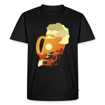 Camping camper caravan funny camping - Men's Premium Organic T-Shirt - black - Front - Nico (187cm)