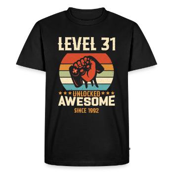 Niveau 31 complete 1992 Cadeau d'anniversaire - T-shirt Premium bio Homme - noir - Devant - Nico (187cm)